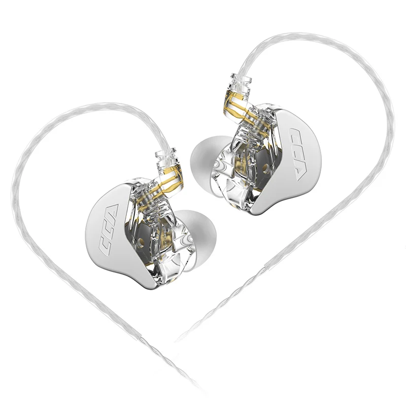 CCA CRA HiFi oortelefoon 3,8 μ composiet polymeer membraan dynamische driver met diepe bas afneembare 0,75 mm 2-pins OFC-kabel
