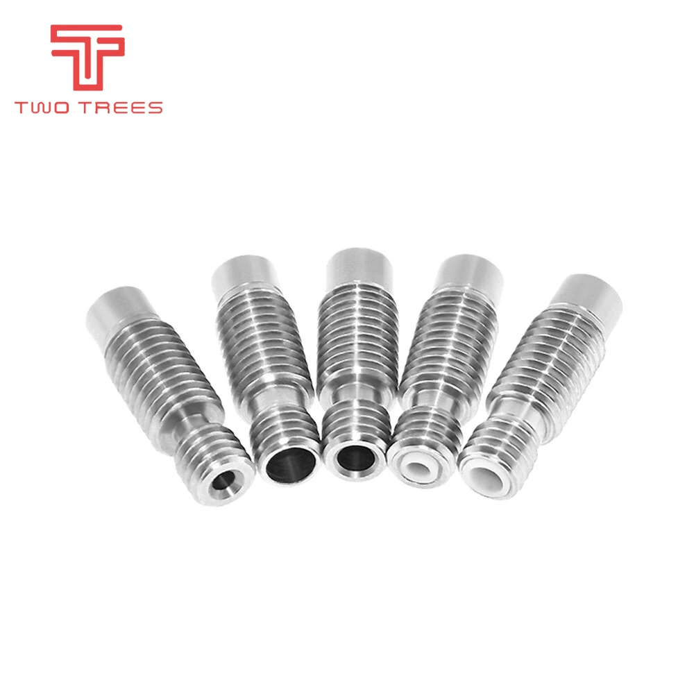 E3D V6 Heat Break Hotend Throat For 1.75/4.1mm All-Metal/with PTFE, Stainless Steel Remote Feeding Tube Pipes 3D Printer Parts