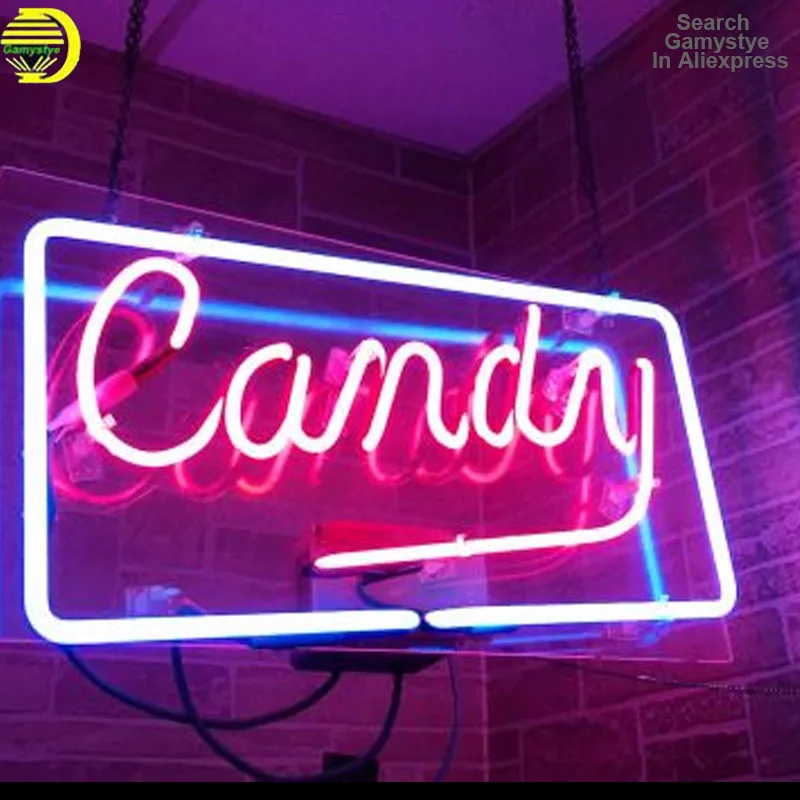 

Neon Sign 10kv Dream Candy We Love Poke Decorate Game Room Neon Light Lamp Blue Arcade Moon Adult Wall Signs Home Beer Pub Light