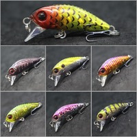 wLure Crankbait 4cm 2.5g Carp Wobbler Fishing Lure Fly Fishing Fresh Water Hard Bait Sinking Jerkbait  8# Hooks Insect Bait C617