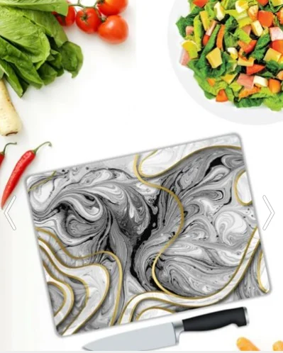 Marble Look Glass Cutting Board