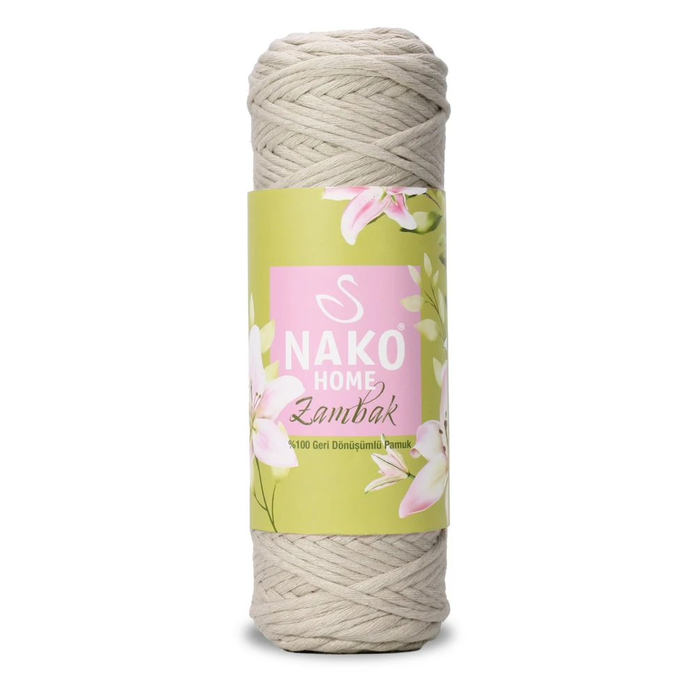 Nako Home Lily Contains 100% Recycled Cotton, 250 Grams, 87.5 Meters 3 MM Thick, Bags, jewelry, Key Chains, Wall Decorations