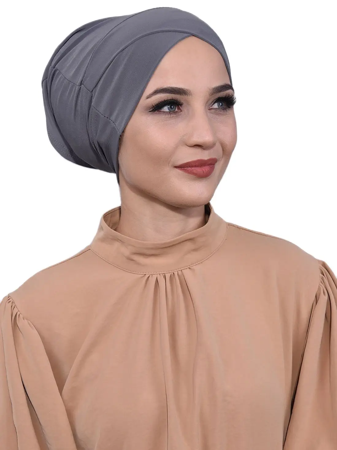 

Front Cross Pipe Hood Daily Useful Practical Women Fashion Muslim Hijab Clothing Islamic Seasonal Summer Winter Wedding Stylish