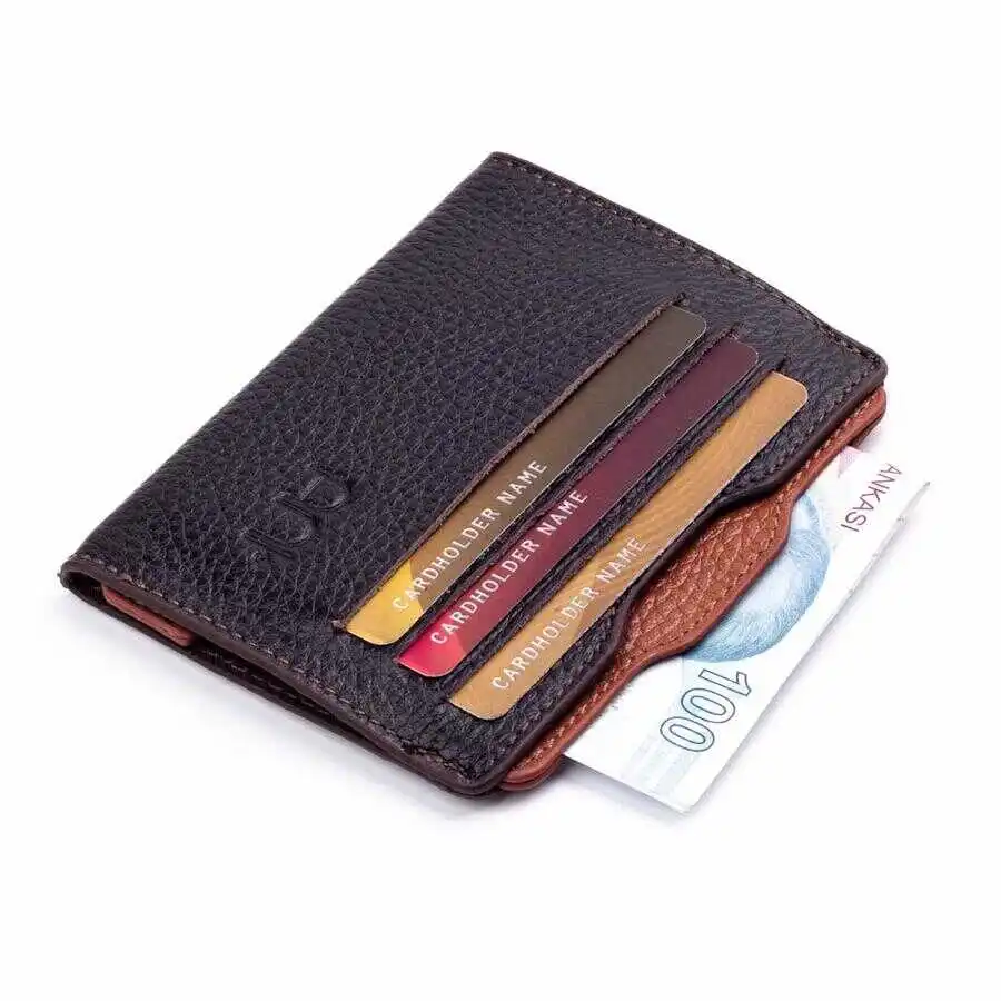 

Rio Sport Nested Leather Card Holder Wallet Brown-Tan Purse New Id Casual For a Lifetime Comfortable Money Pocket Bag Quality