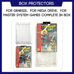 Protector de caja para Genesis, Mega Drive, Master System Game CIB completo en caja, estuche de plástico transparente personalizado