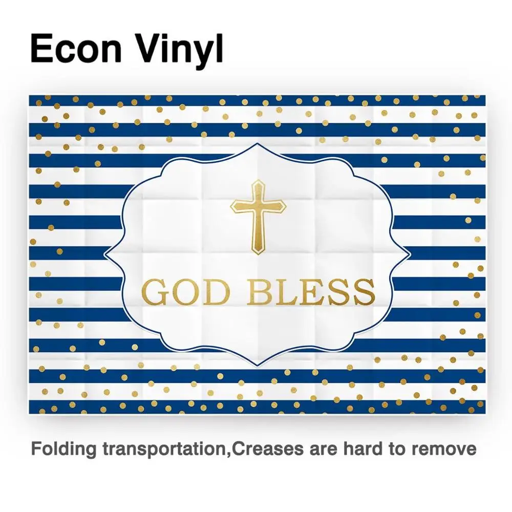 Funnytree background for photography studio blue Holy communion stripe baby god bless baptism backdrop photocall photozone party