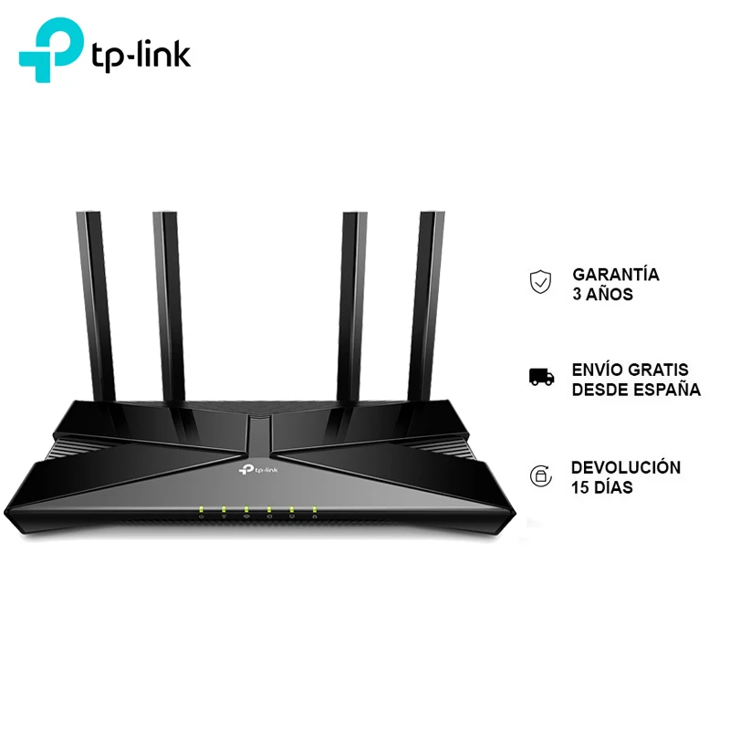 Archer TP-LINK AX23 Wi-Fi 6 Router dual band WiFi 4 fixed antennas 2.4 GHz (574 Mbps) 5 GHz (1201 Mbps) 1 WAN Gigabit port 4 Gigabit LAN ports, dual Core CPU Router