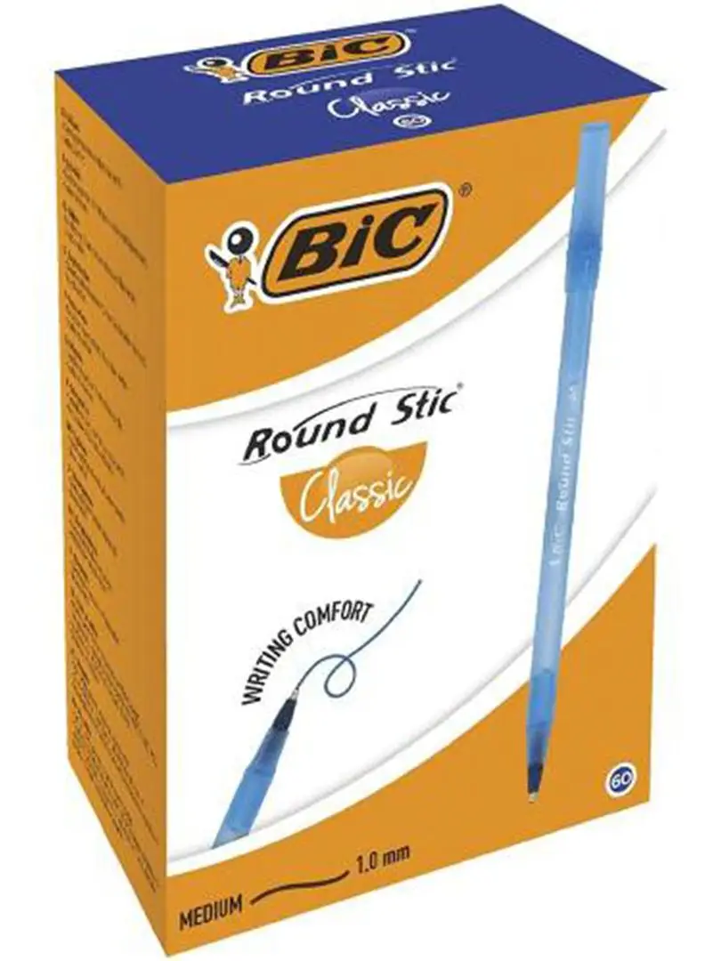 

Bic Round Stick Ballpoint Pen 60'lı Box Blue Black Red Colors Good Quality Easy-To-Use Handle Yapısına Compatible