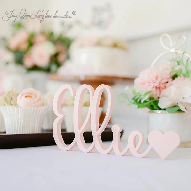 Freestanding Name Sign, Custom Plaque, Nursery Shelf Decoration, Boy Girl Baby Shower Gift Blocks, Birthday, Newborn Wooden Name