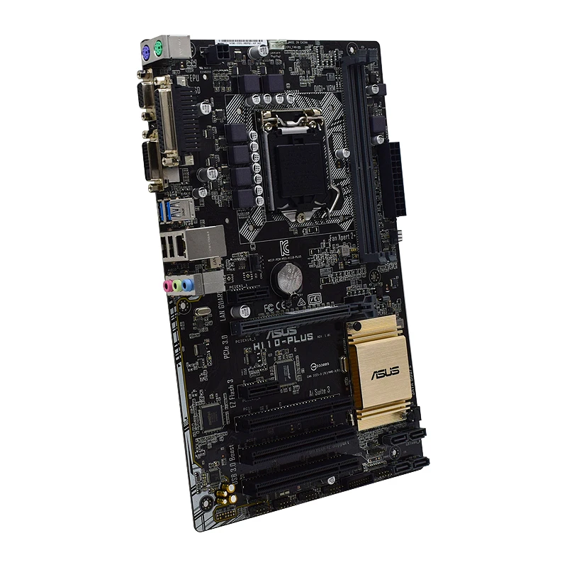 Asus H110-PLUS Motherboard LGA 1151 Intel H110 support Core i3-6300 7700 6100 G3950 7300 6500 7600 cpus ATX  DDR4 32GB