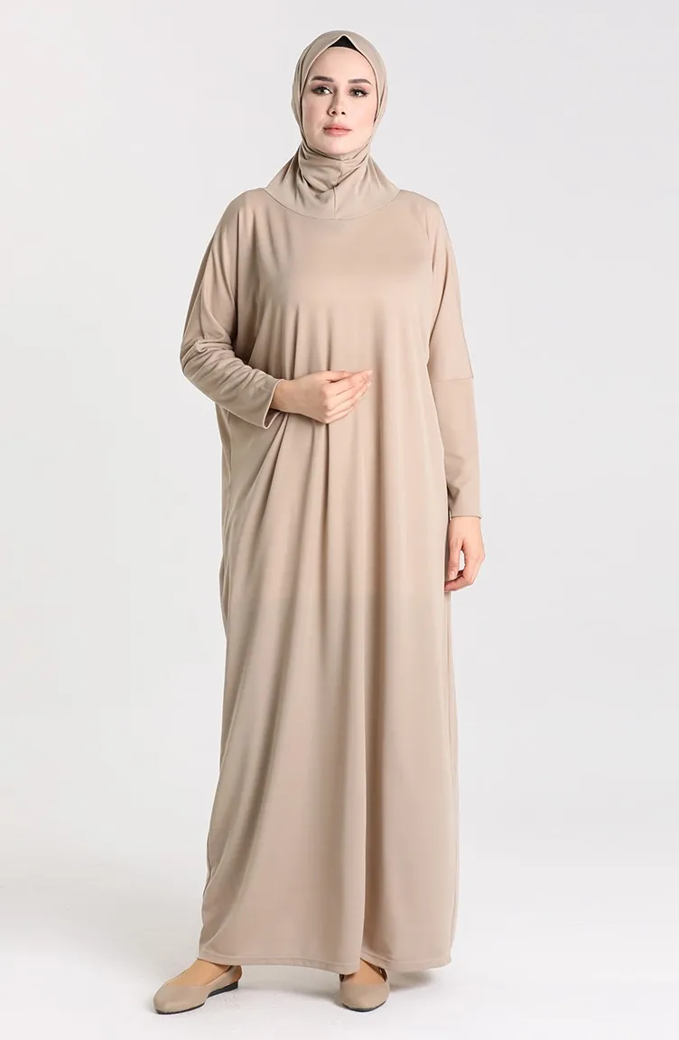 Vestido de oración con capucha para mujer, ropa lisa sin forro, manga de murciélago, cómoda, útil, suelta, moda musulmana, Hijab, personalizada,