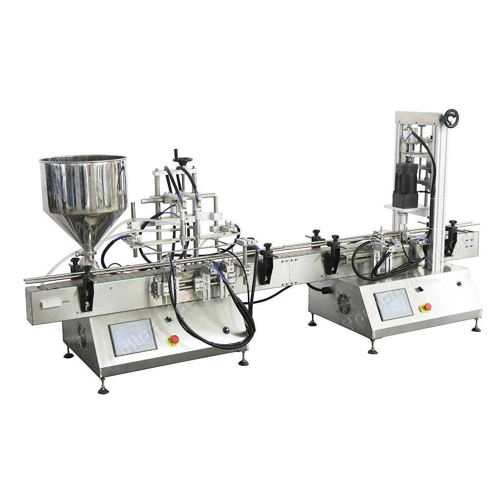 10 to 300ml Desktop Automatic Liquid/Paste Bottle Filling & Capping Machine Suitable for Fill  Juice, Honey, Sauce