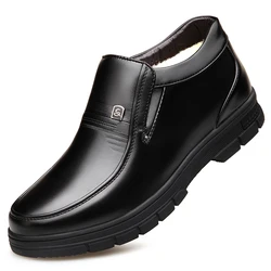 2025 Newly Man Winter Boots Quality Microfiber Leather Shoes Brand White Warm Thicken Inner Boots 38-44 Man Snow Leather Boots