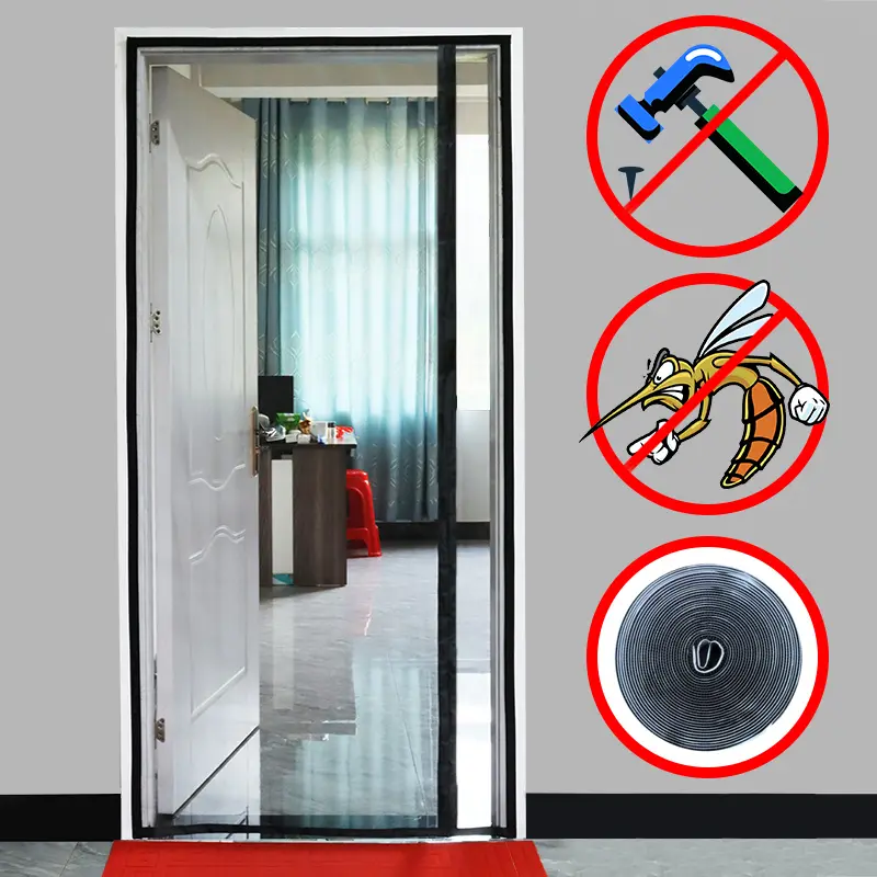 Magnetic Door Screen Mosquito Net Custom Size Side open style Curtain Fly Insect Anti-mosquito Invisible Mesh For Summer Indoor - Image 3