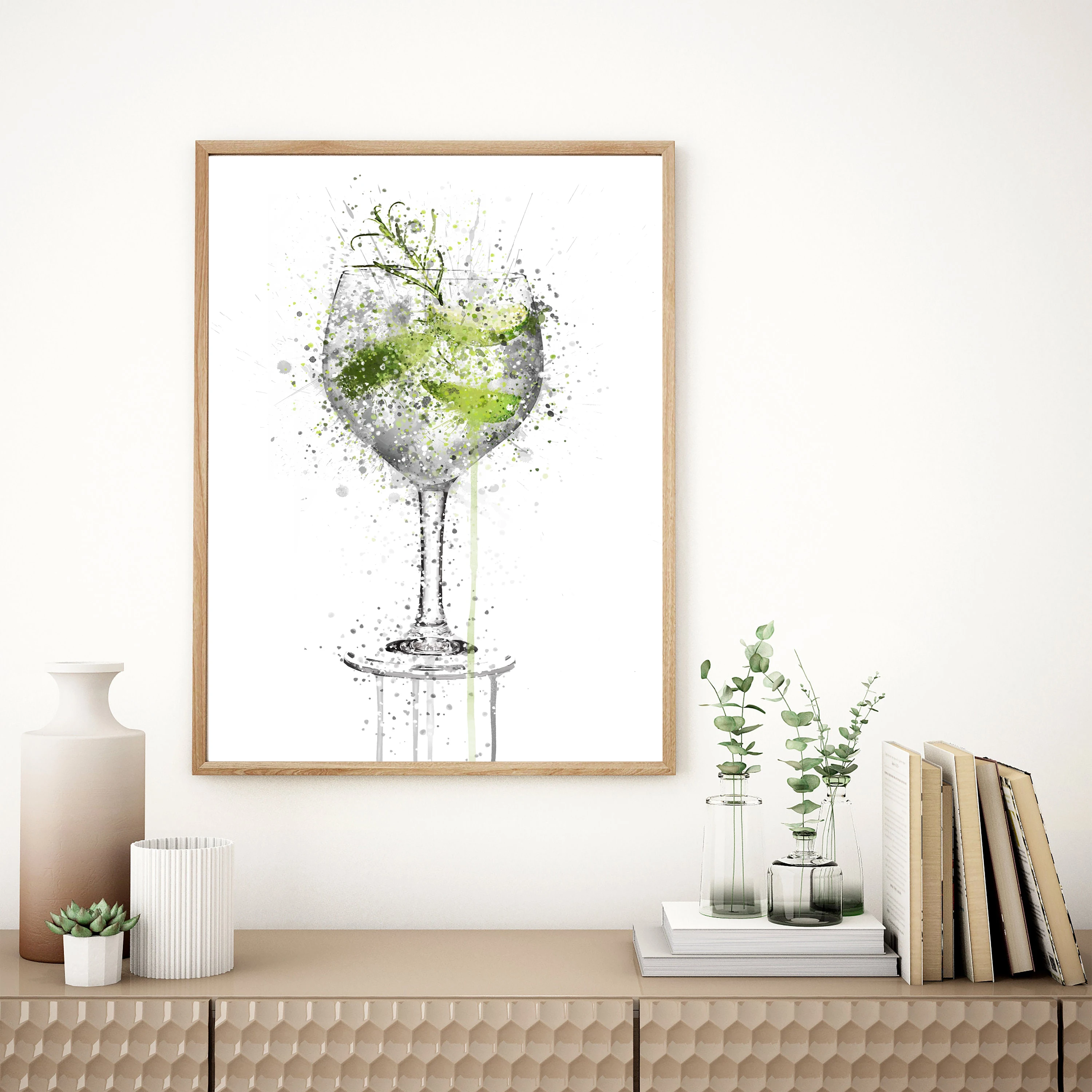 Gin Wall Art Print Green Style Aperol Spritz Poster Silver Tequila Canvas Painting Nordic Bar Picture For Living Bedroom Decor