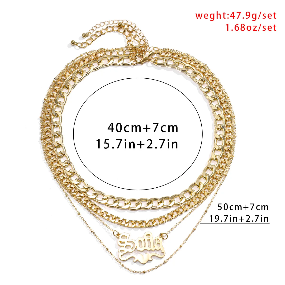 New Multilayer Cuban Link Chain Necklaces Set for Women Key Love Heart Dice Charms y2k Grung Hip Hop  Jewelry Accessories Gift