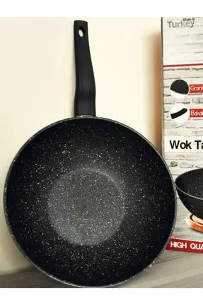 Granit Nonstick black &grey color stylish 28cm woks