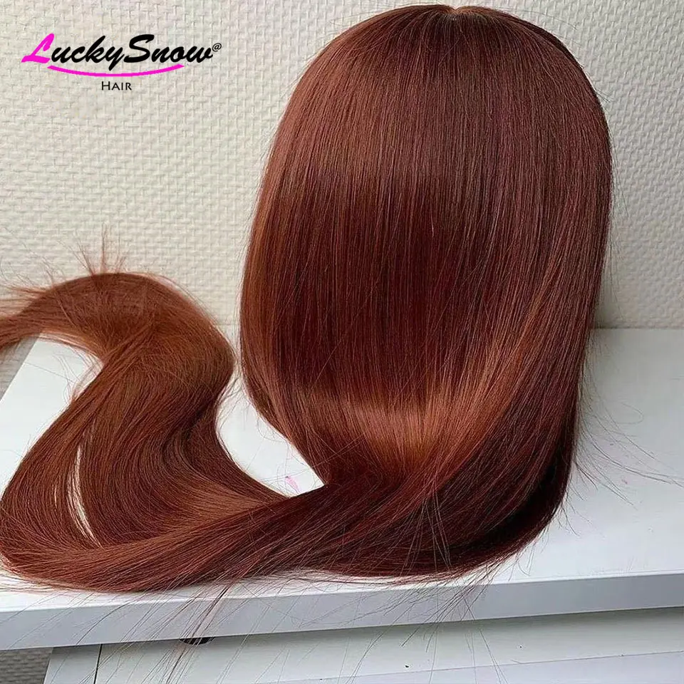 Transparante 13x4 Kant Frontale Pruiken 30 Inch Bruin Recht Braziliaans Menselijk Haar Pruik Cosplay Lijmloos Voor Vrouwen 180 Dichtheid