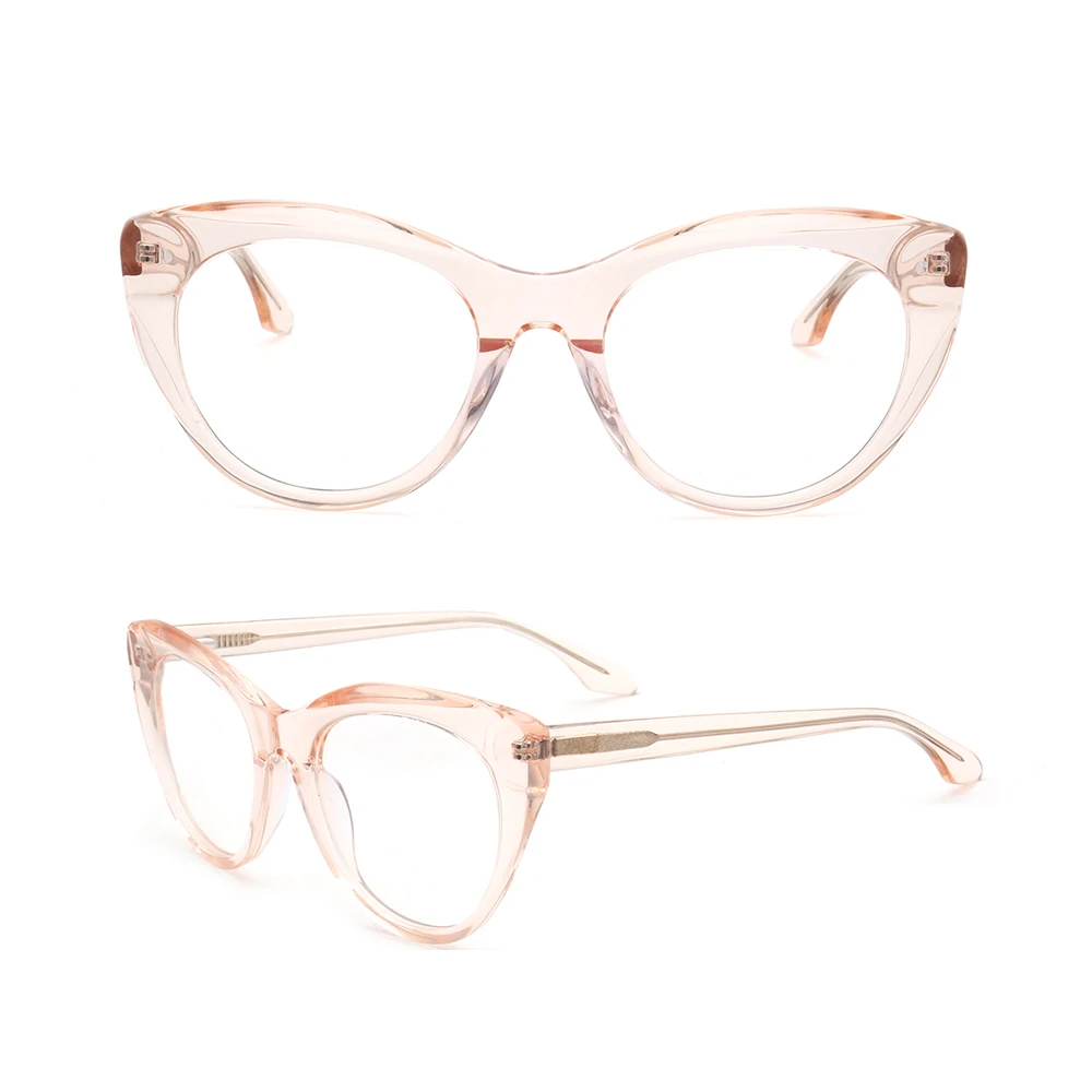 

Women Cat Eye Glasses Frames for Women Butterfly Oversized Light Acetate Retro Spectacles Clear Pink Green Rx Eyeglasses Frames