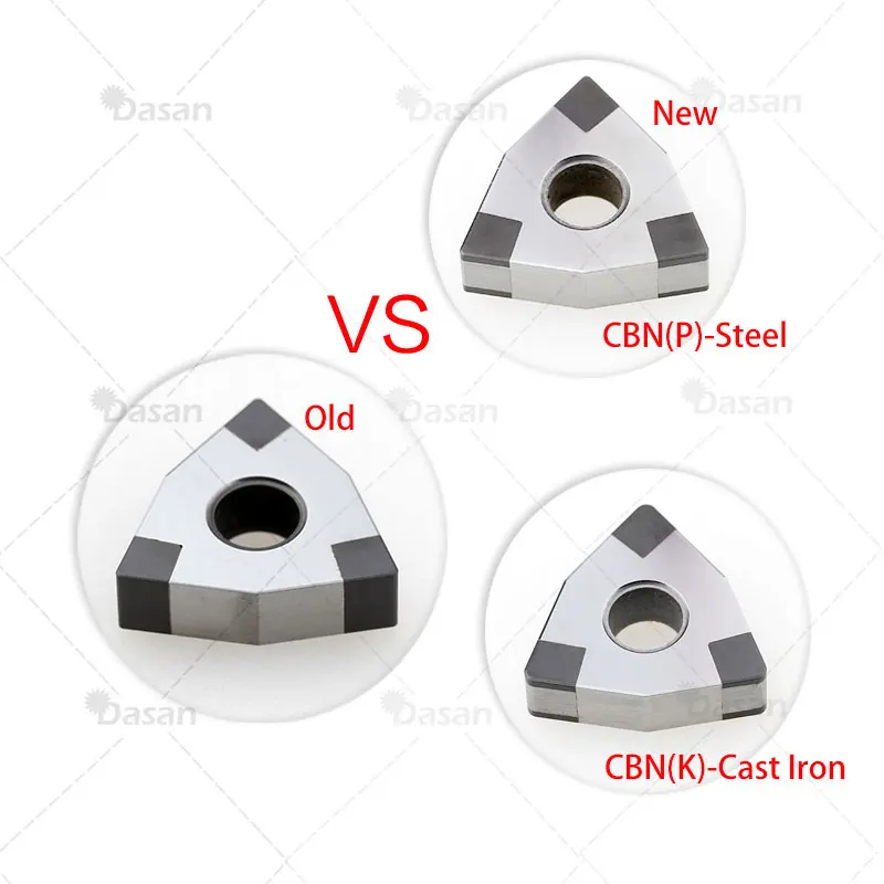 1 قطعة CBN إدراج WNMG 080404   CNMG 120404   TNMG 160404   VNMG 160404   أداة قطع مخرطة CNC من نيتريد البورون المكعب لسبائك الحديد الزهر