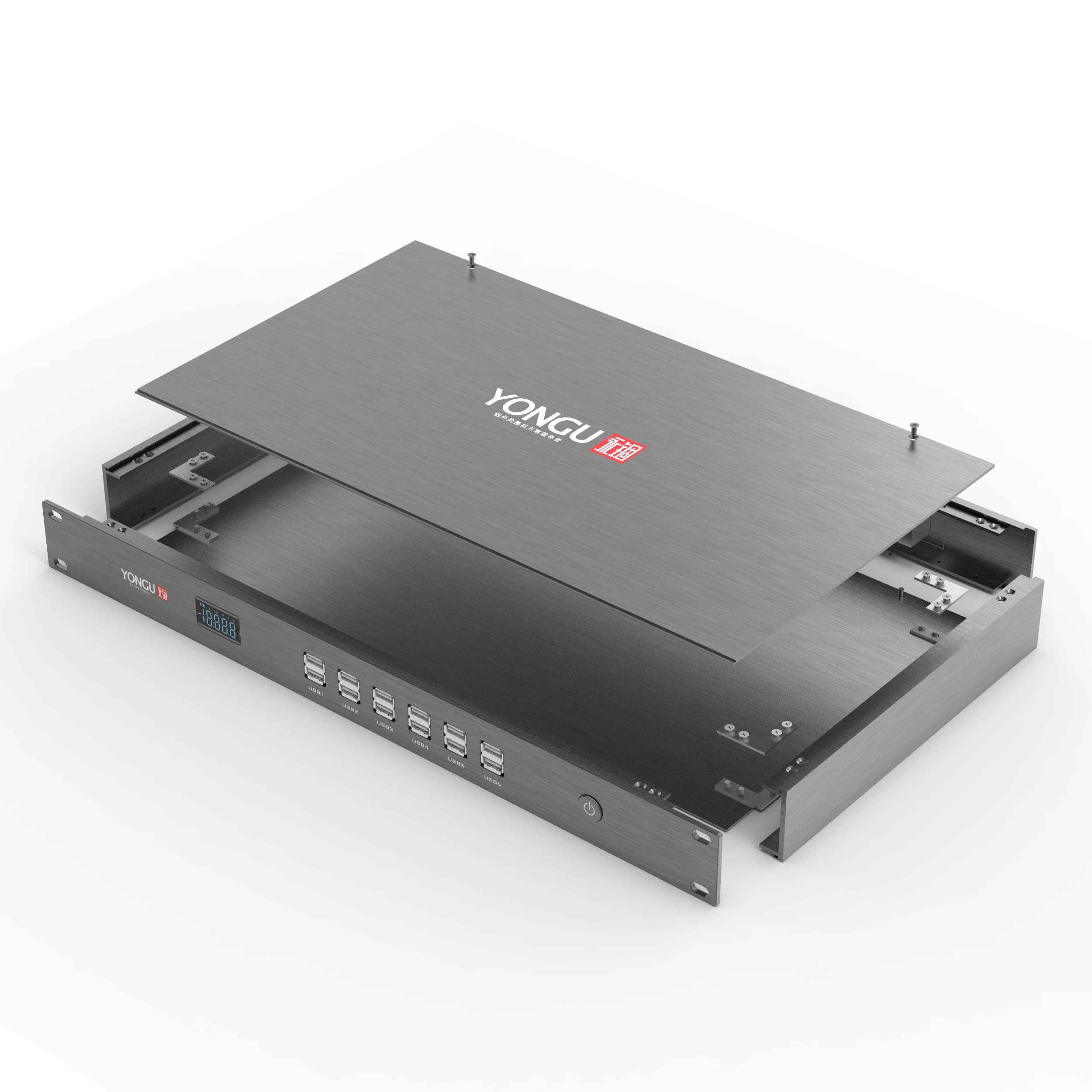 19 inch 1u rack mount chassis rackmount chassis server case DIY audio chassis Aluminum custom chassis