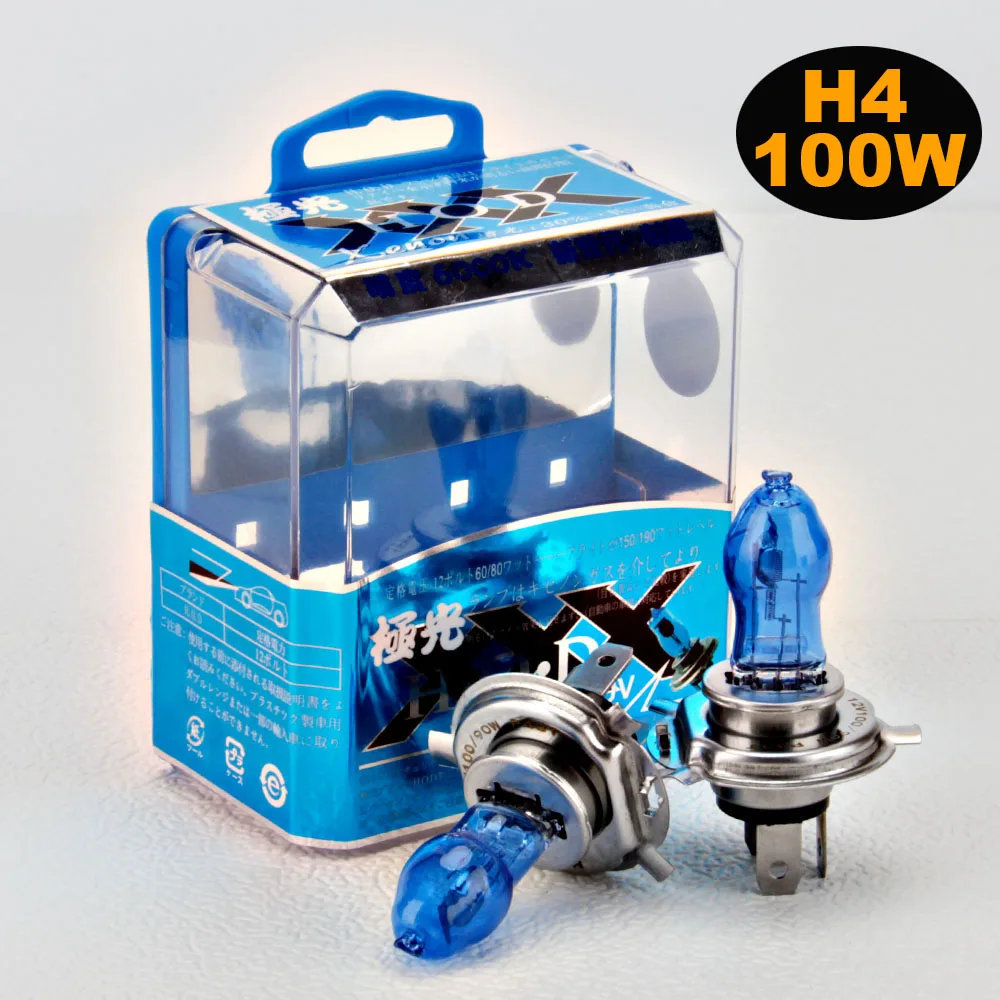 2pcs H7 100W Super Bright White Fog Lights h11 H4 9005 9006 H3  HOD Halogen Bulb High Power Car Headlights Lamp Car Light