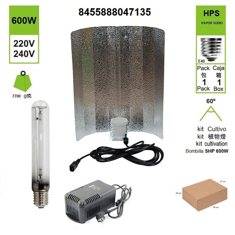 Kit de iluminación para planta de plantación 600W