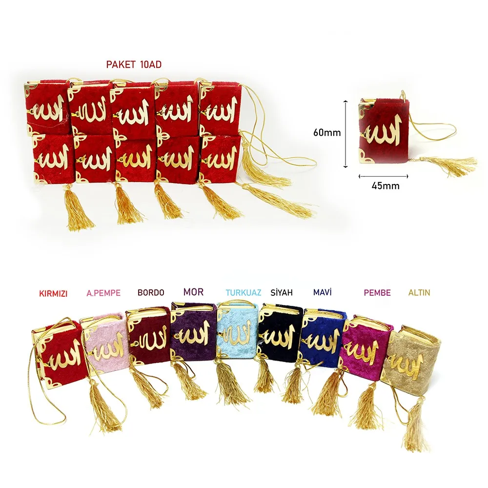 10pcs Mini The Holy Quran muslim your book Islamic goods Eid Mubarak Koran pilgrimage gift set Amen Cami kaaba arabic books