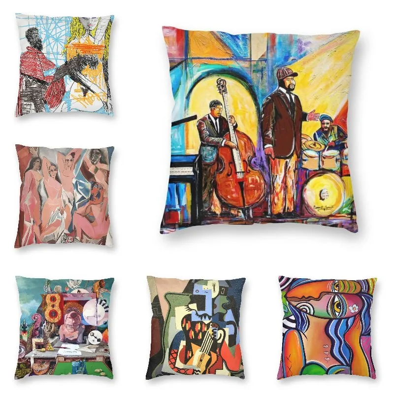 Pablo Picasso Gregory Porter And Band Paintings Pillow Decor Home Nordic Spanish Painter Cushion Decoration Salon Pillowcase