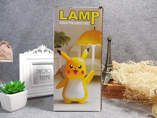 Pikachu Lampada 3D Illusione Con 16 Colori - Luce Notturna Touch E Telecomando, Regalo Bambini
