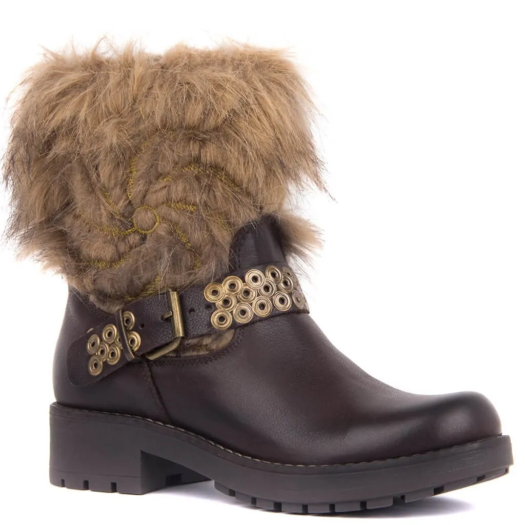 Sail lakers-botas de couro marrons