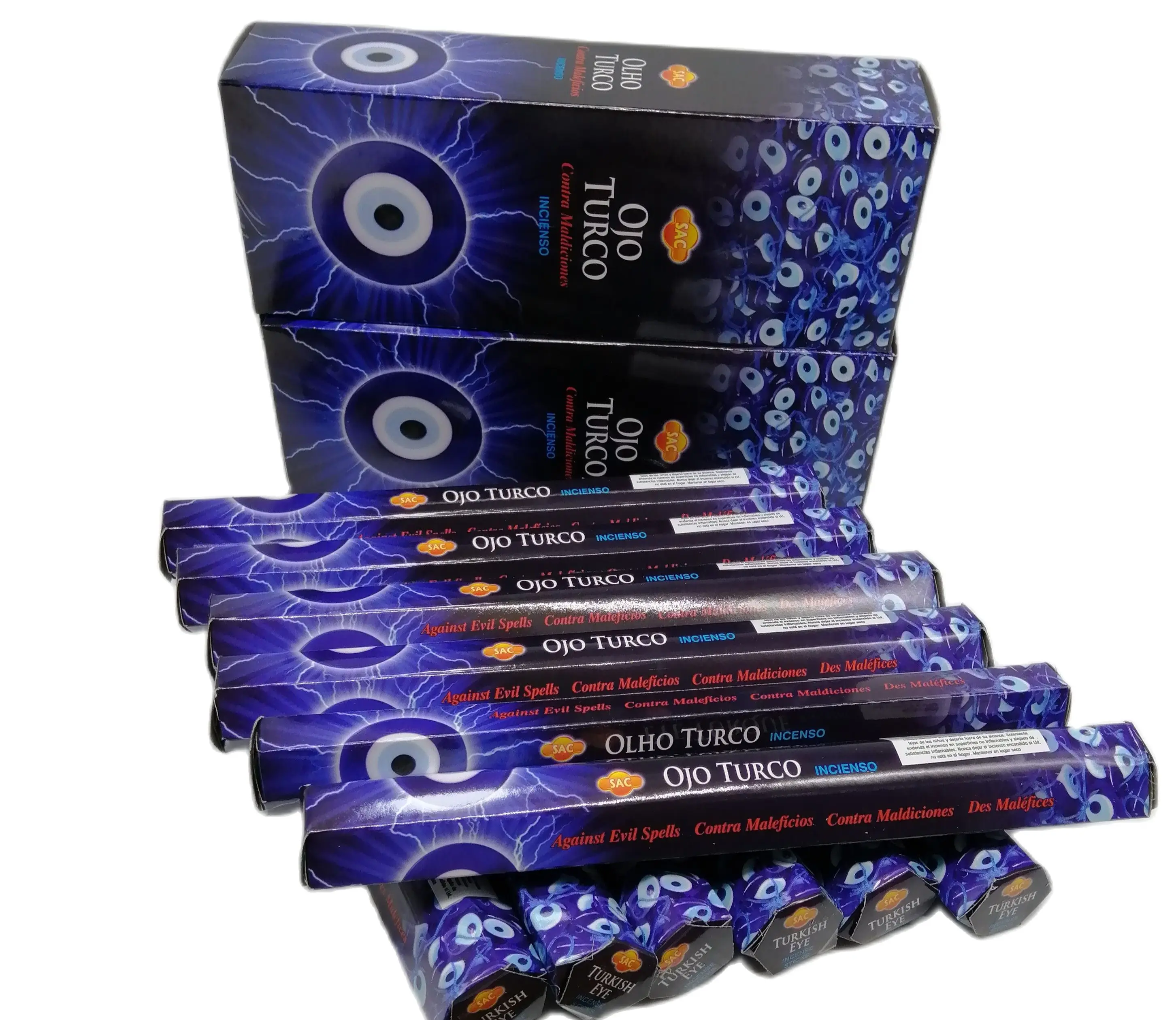 Batch of 12 boxes of incense Turkish eye of the brand sac of 20 grams each toital box 240 grams