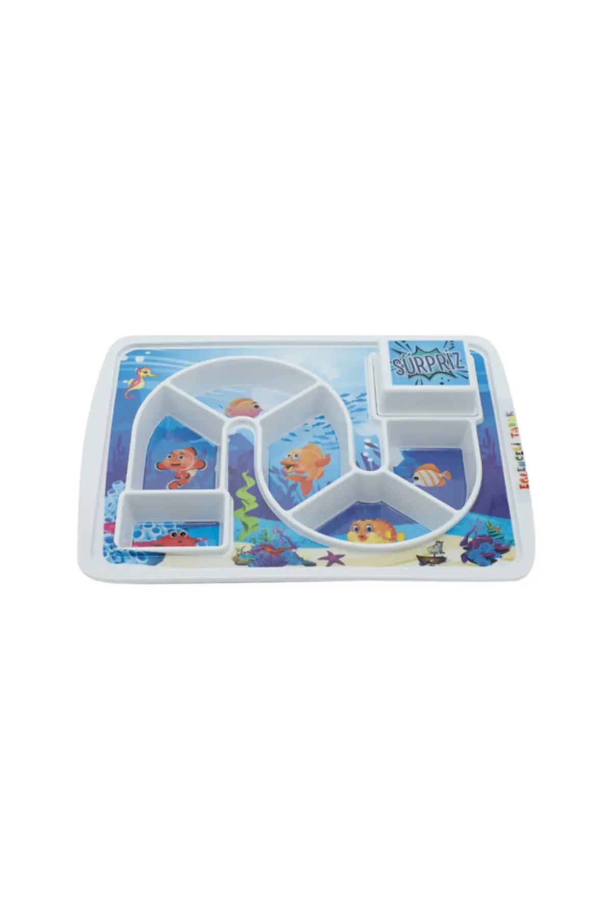 Kid Mama Breakfast Plate Aquarium Themed Fun Plate 23x30.5x3cm