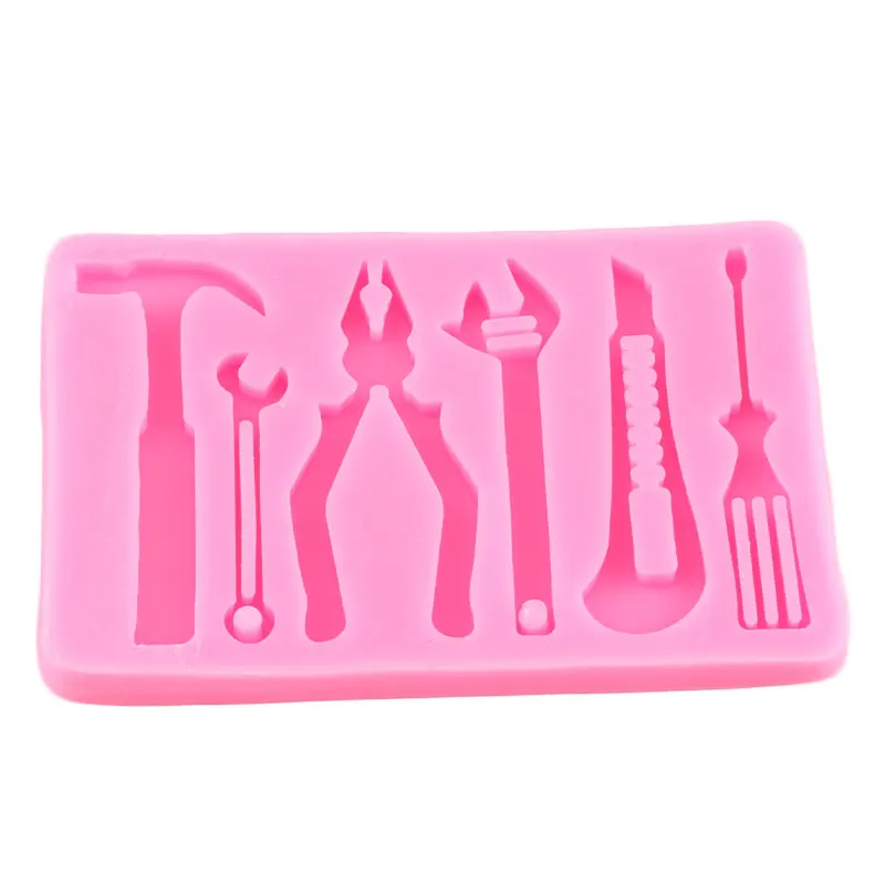 Screwdriver Utility Knife Wrench Hammer Silicone Mold Fondant Molds Cake Decorating Tools Chocolate Moulds Kitchen Accessories