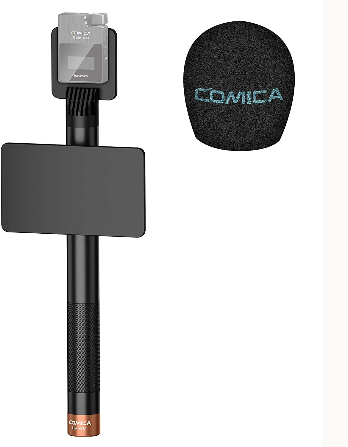 COMICA HR-WM Interview Handheld Adapter for Rode Wireless GO/BoomX-D/D Pro/BoomX-U Wireless Microphone for TV/News Report