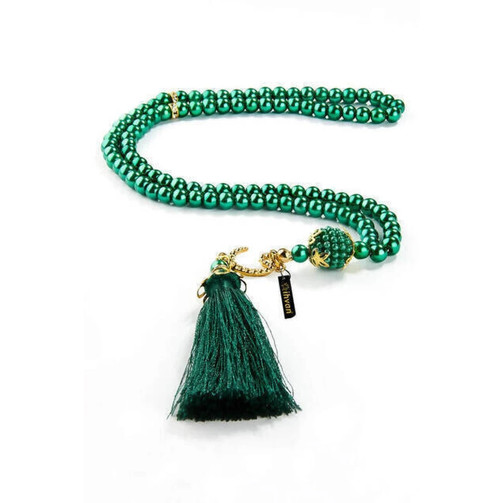 IQRAH Vavllıl 99 Pearl Rosary-Open Green-3131