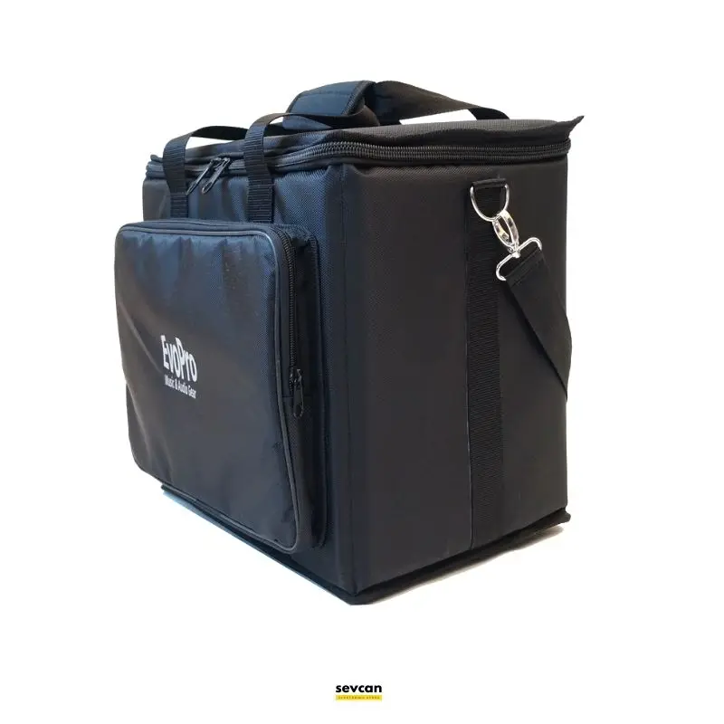 Professional Vinyl Record Softcase DJ Equipment Bag with 2 CM Filling Material Provides Full Protection Black