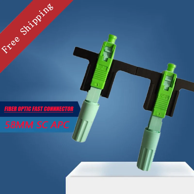 Single-Mode Optical Connector, FTTH Tool, Cold Connector Tool, Fiber Optic Fast Connector, 58mm SC APC SM, High Quality