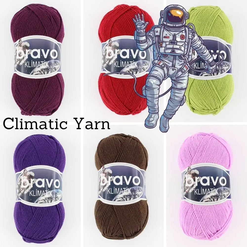 Climatic Outlast Knitted Yarn 235 Meters(100gr) -12 Color-Hand Knitting Yarn Ball Scarf- Bravo - Blanket - Winter - Warm - Spring Summer Scarf - Cardigan - Beret - Dress - DIY Made In Turkey, Against Sweating