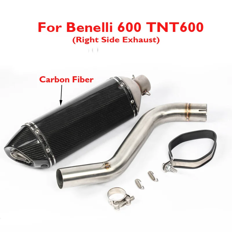 

Motorcycle Exhaust System Muffler Escape Silencer Tip Connector Link Tube Middle Mid Connection for Benelli 600 TNT600