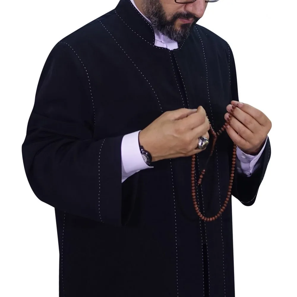 2022 Chấm Câu Áo Dây Ả Rập Hồi Giáo Đầm Qamis Người Jubba Thobe Áo Dây Namaz Dubai Abaya Gomis Homme