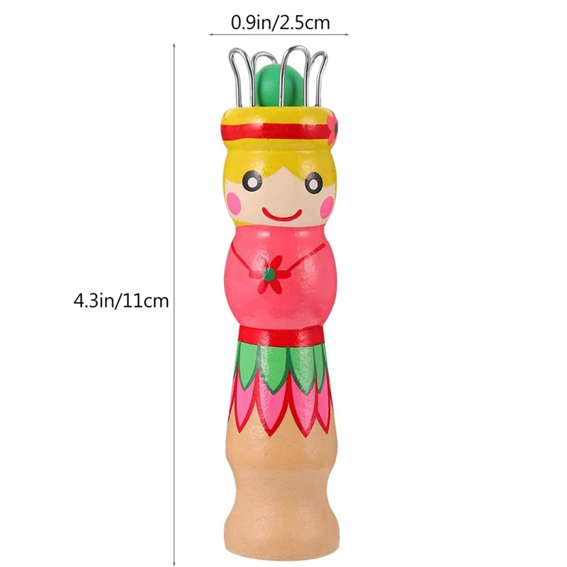 1pc Wood Hand Knitting Doll Dolly Yarn Wool Knitter Hand Painting Rope Braided Maker DIY Knitting Tool Home Accessories