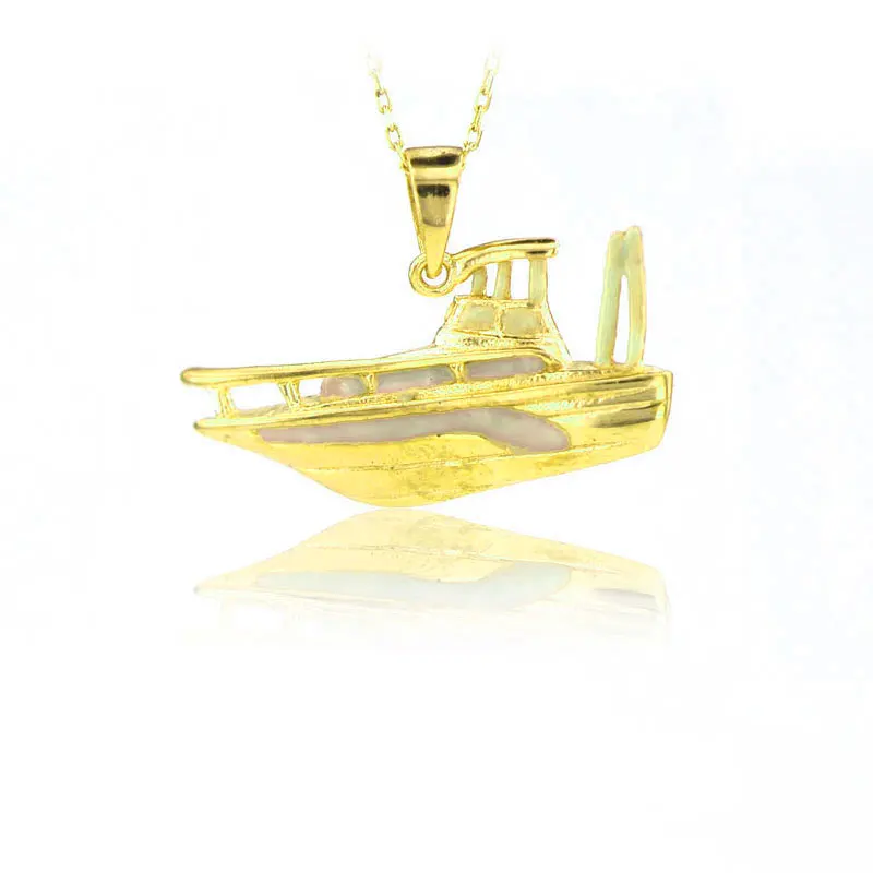 Yacht Necklace 925 Sterling Silver Unisex Ship Necklace