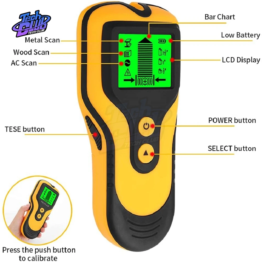 3 w 1 rura ze ścianką Finder Sensor skaner ścienny wykrywacz przewodów rurowych lokalizator Stud Wood Joist detektor metalu akcesoria