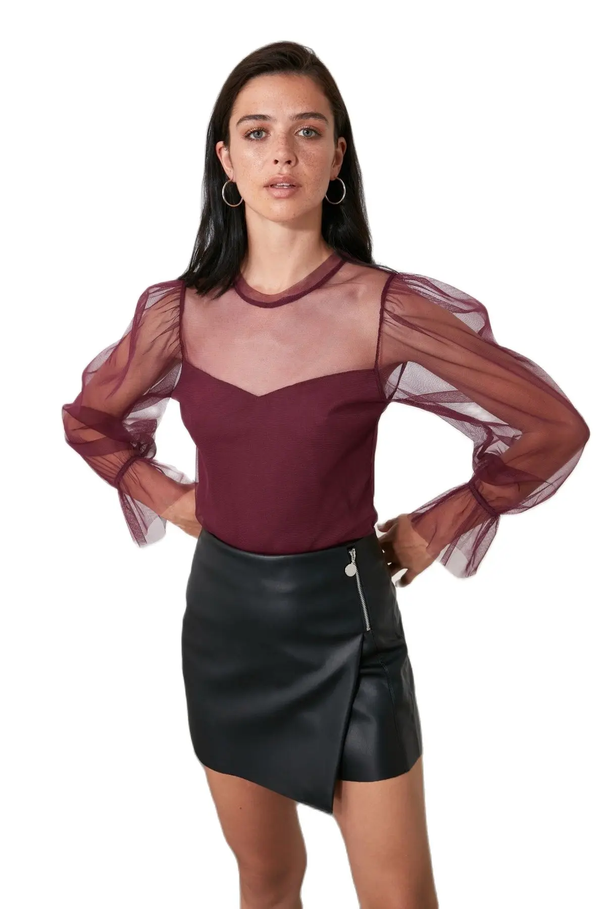 Sexy Mesh Transparent Blouses Women Tops 2021 Spring Unlined Long Sleeve Net Build Korean Fashion y2k Блузки рубашка женская топ