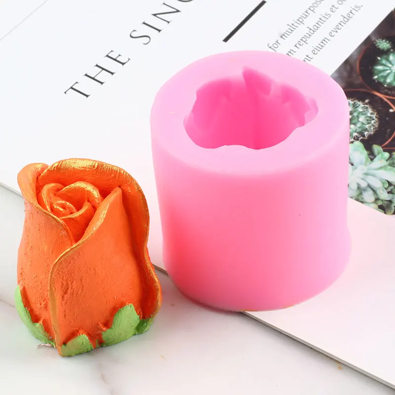 3D Rose Flower Silicone Mold Peony Tulip Poppy Soap Clay Resin Candle Making Molds Candy Chocolate Jelly Fondant Decorating Tool