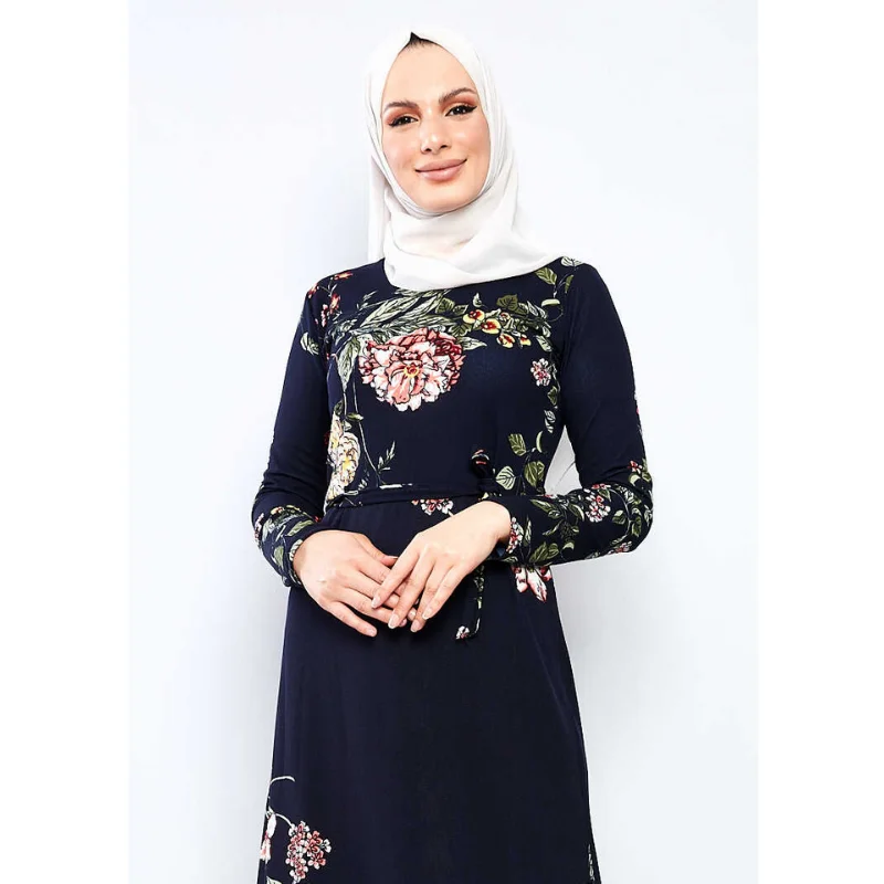 Vestidos musulmanes turcos para mujer, ropa Europea estampada, Abayat árabe, vestido largo, Hijab marroquí, Eid de otoño