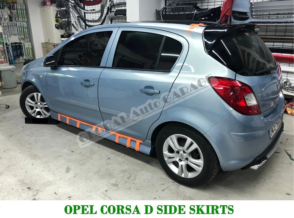 For Opel Corsa D Side Skirt Threshold Sill Trim 2006 2007 2008 2009 2010 2011 2012 2013 Car Styling Auto Universal Mud Flaps