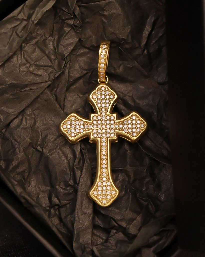 Ancient Coin Crucifix Pendant 5 Models-Eternal Warranty in Color! Gold identical to 18K gold