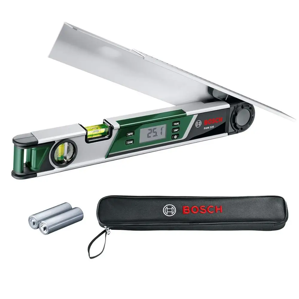 Bosch PAM 220 Digital Angle Measurer & Mitre Protractor Finder Measuring Tool FAST DELIVERY to The WORLDWIDE with DHL EXPRESS !